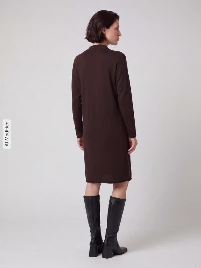 S.Oliver RED LABEL Knie-lange jurk met zijsplitten - Foto 2