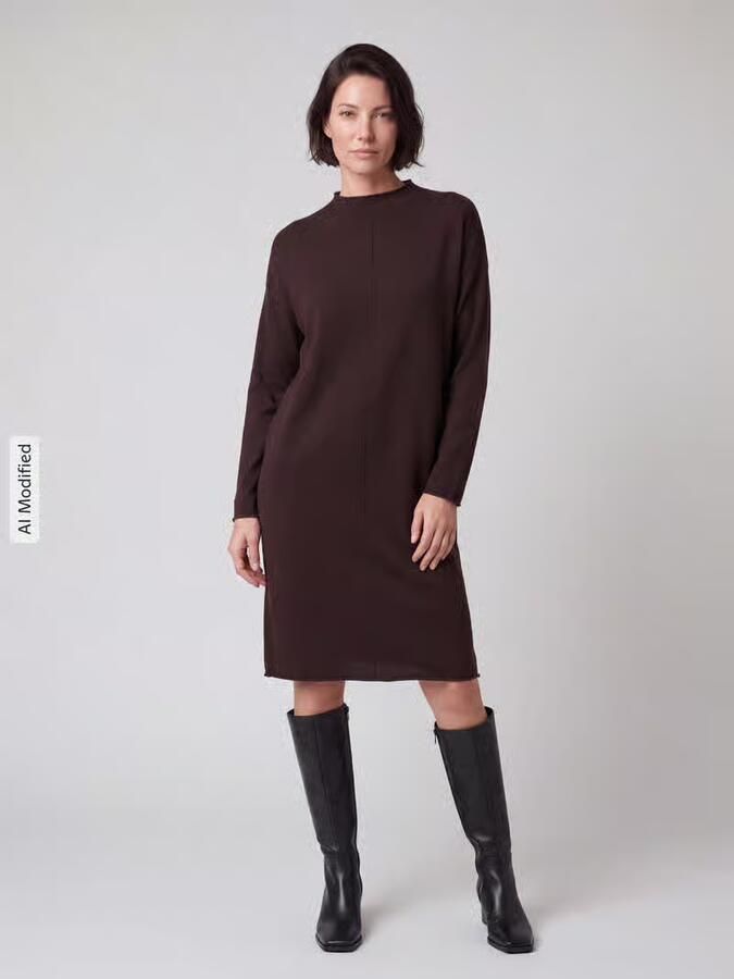 S.Oliver RED LABEL Knie-lange jurk met zijsplitten - Foto 3
