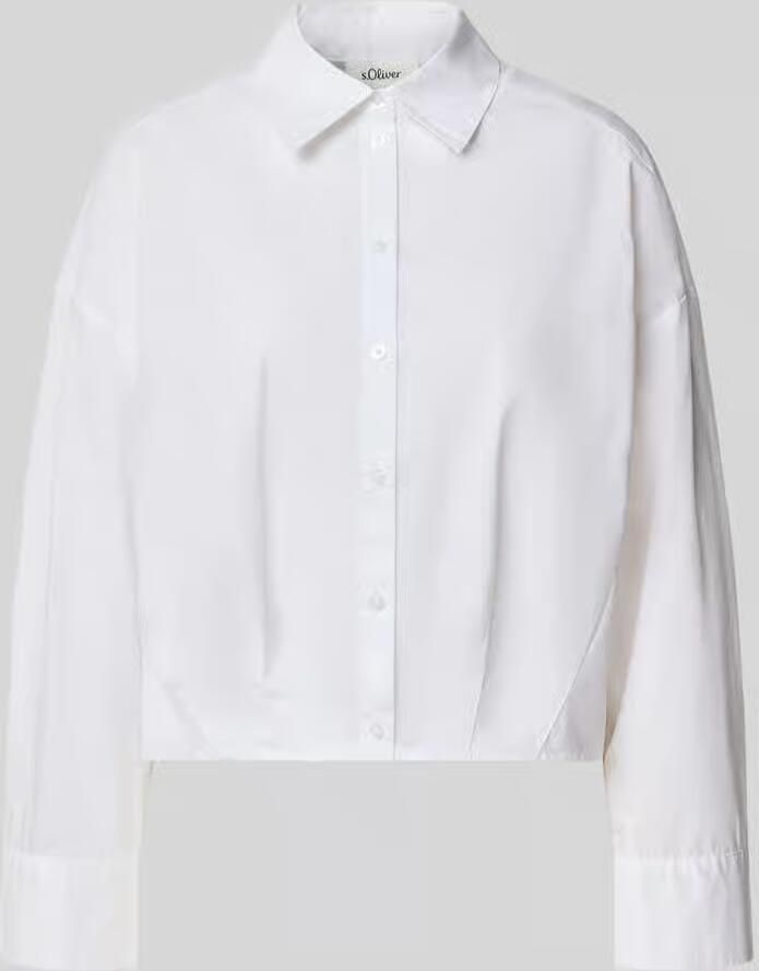 S.Oliver RED LABEL Korte blouse met lange mouwen met wijde kraag - Foto 4