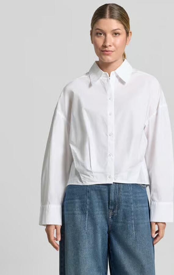 S.Oliver RED LABEL Korte blouse met lange mouwen met wijde kraag - Foto 5