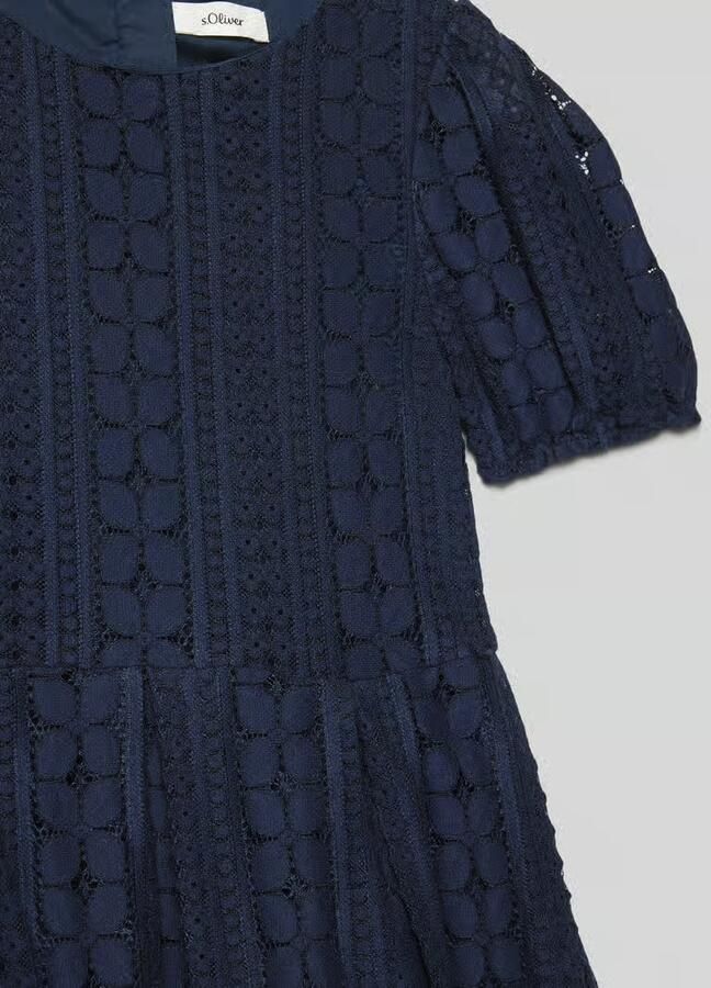 S.Oliver RED LABEL Korte kanten jurk met elastische boordjes aan de mouwen