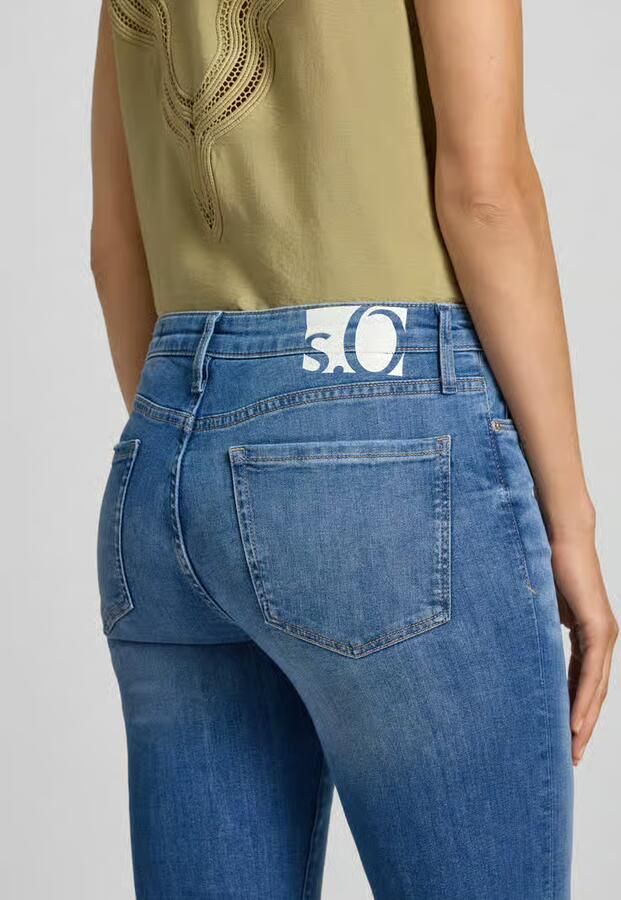 S.Oliver RED LABEL Korte slim fit jeans van katoenmix - Foto 2