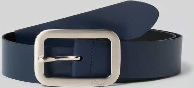 S.Oliver RED LABEL Leren riem met rechthoekige gespsluiting en logodetails