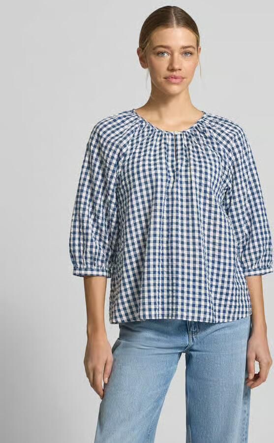 S.Oliver RED LABEL Loose fit 3 4-mouw blouse van puur katoen - Foto 3