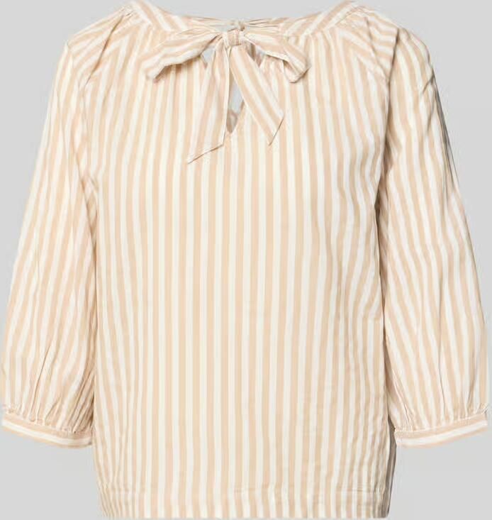 S.Oliver RED LABEL Relaxed fit blouse met korte mouwen van een mix van katoen en viscose