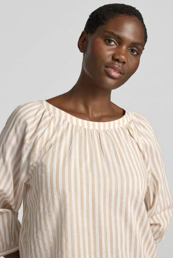 S.Oliver RED LABEL Relaxed fit blouse met korte mouwen van een mix van katoen en viscose - Foto 2