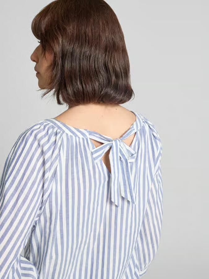 S.Oliver RED LABEL Relaxed fit blouse met korte mouwen van een mix van katoen en viscose - Foto 2