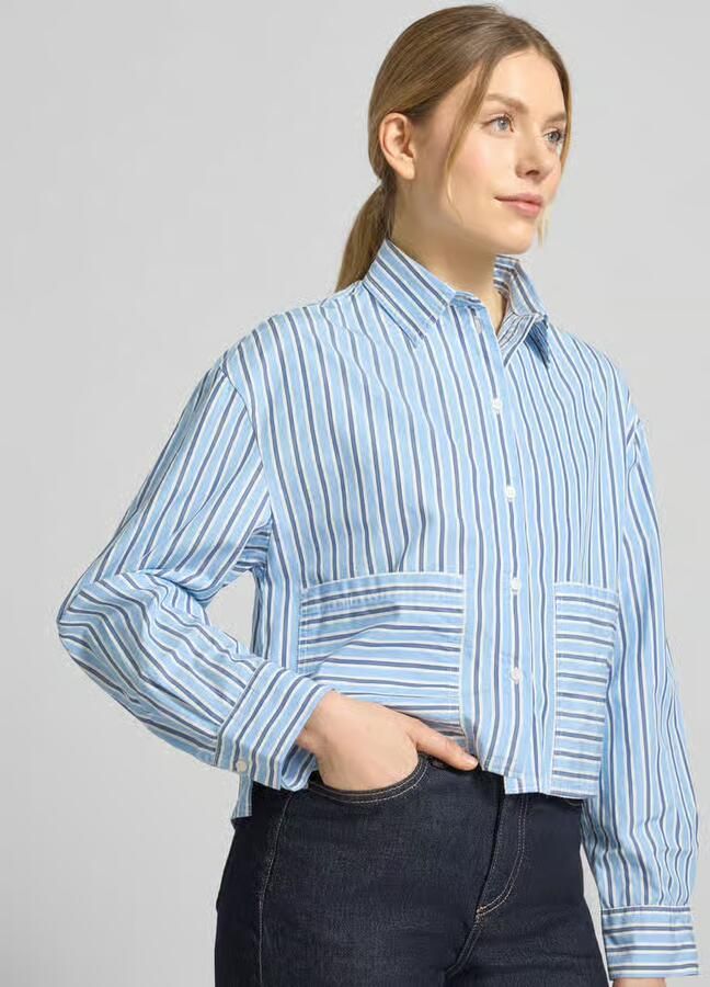 S.Oliver RED LABEL Loose fit Blouse met lange mouwen van puur katoen