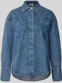 S.Oliver RED LABEL Loose fit jeansblouse van zuiver katoen