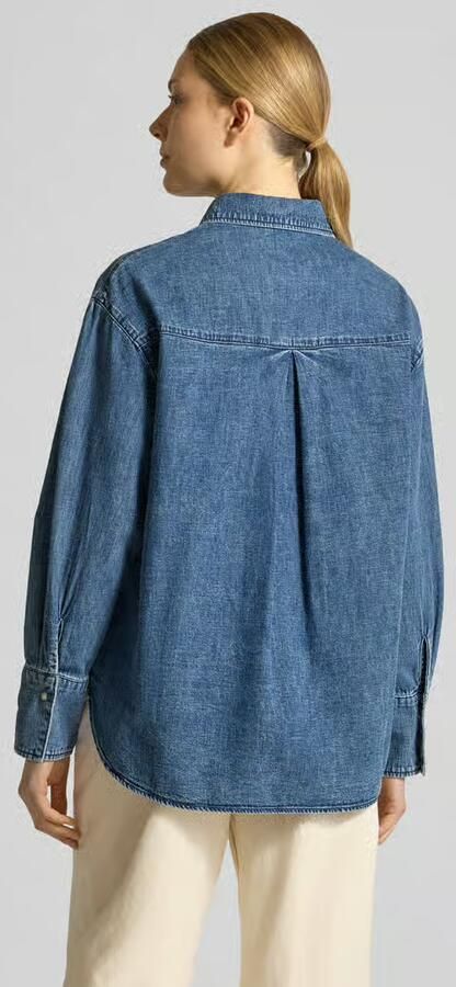 S.Oliver RED LABEL Loose fit jeansblouse van zuiver katoen - Foto 3