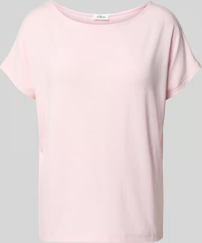S.Oliver RED LABEL loose fit T-shirt van viscosemix - Foto 4