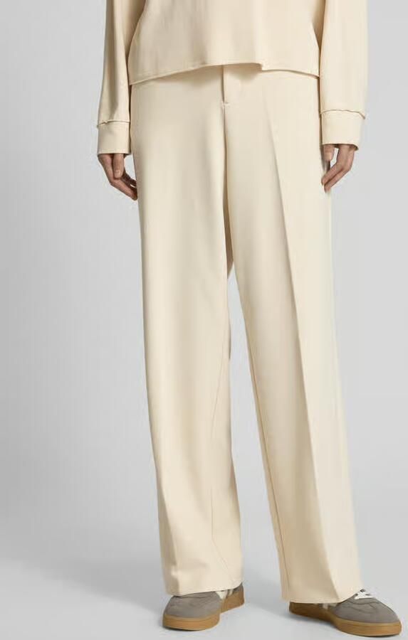 S.Oliver RED LABEL Loose fit wijde broek met viscose van piqué - Foto 4