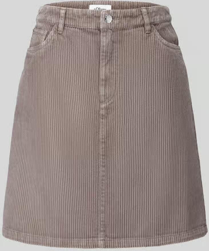 S.Oliver RED LABEL Mini-rok van puur katoen met ribcordstructuur