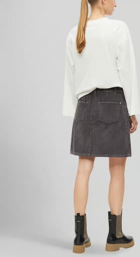 S.Oliver RED LABEL Mini-rok van puur katoen met ribcordstructuur - Foto 3