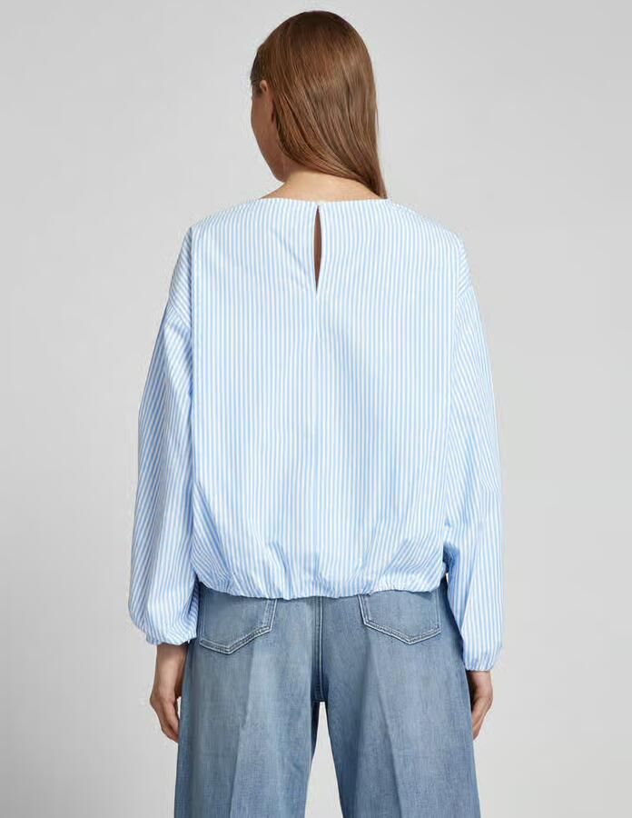 S.Oliver RED LABEL Oversized blouseshirt van puur katoen met geborduurd hart - Foto 2