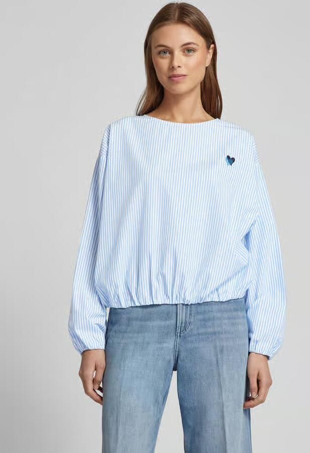 S.Oliver RED LABEL Oversized blouseshirt van puur katoen met geborduurd hart - Foto 4