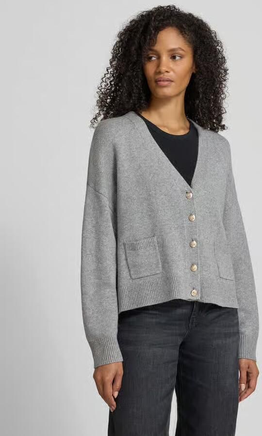 S.Oliver RED LABEL Oversized gebreid jack van katoenmix - Foto 4