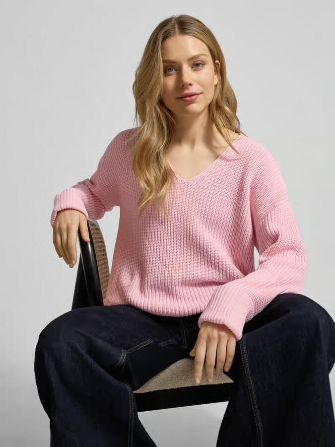 S.Oliver RED LABEL Oversized gebreide pullover van Katoenmix - Foto 3