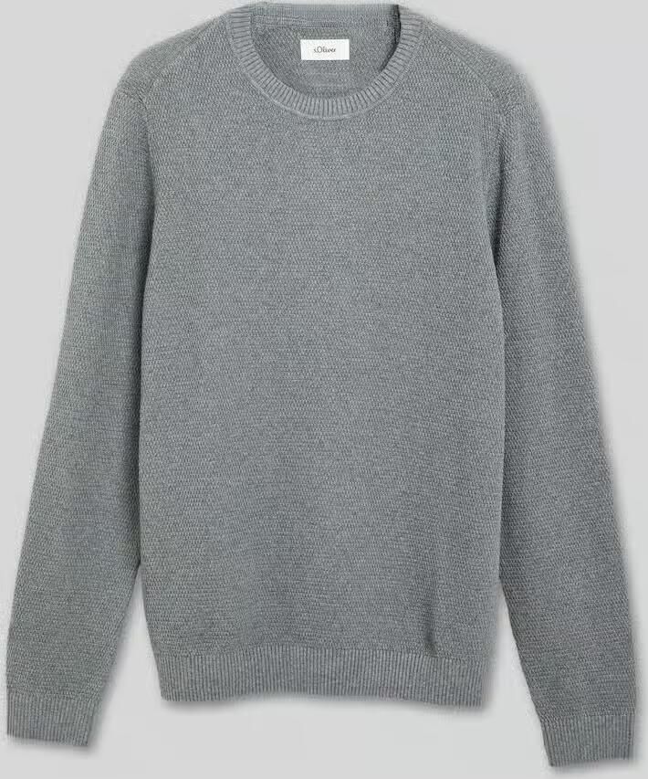 S.Oliver RED LABEL Pullover met structuurbrei-look van pure katoen