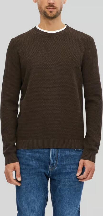 S.Oliver RED LABEL Pullover met structuurbrei-look van pure katoen - Foto 6