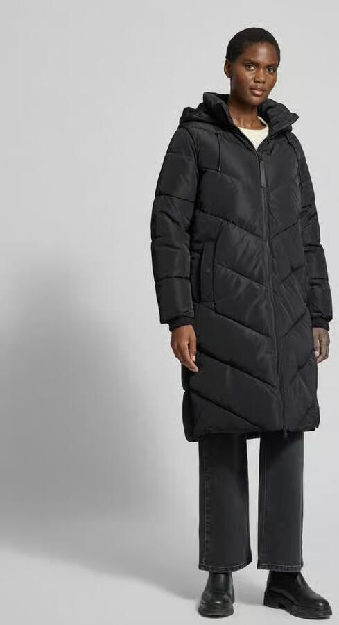 S.Oliver RED LABEL Rechte gewatteerde lange jas met capuchon - Foto 2