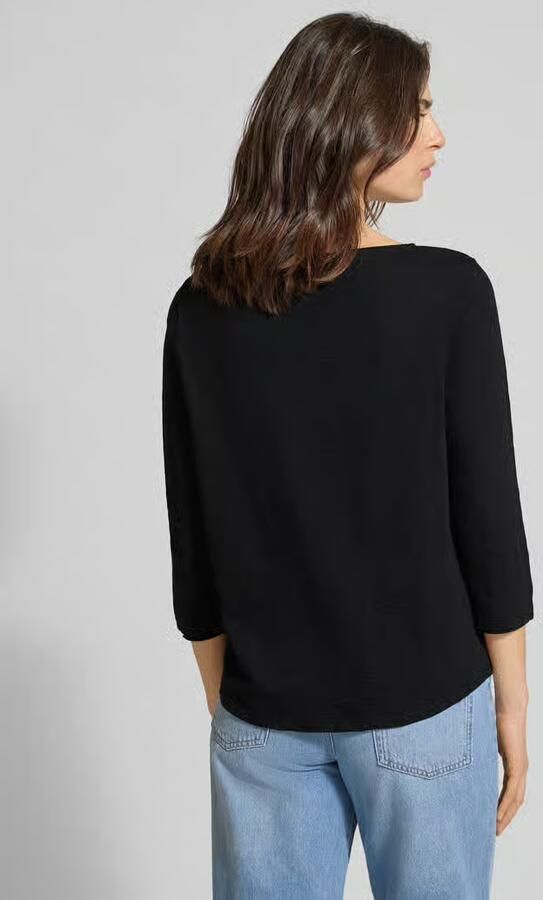 S.Oliver RED LABEL Relaxed fit T-shirt met 3 4-mouwen van puur katoen - Foto 6