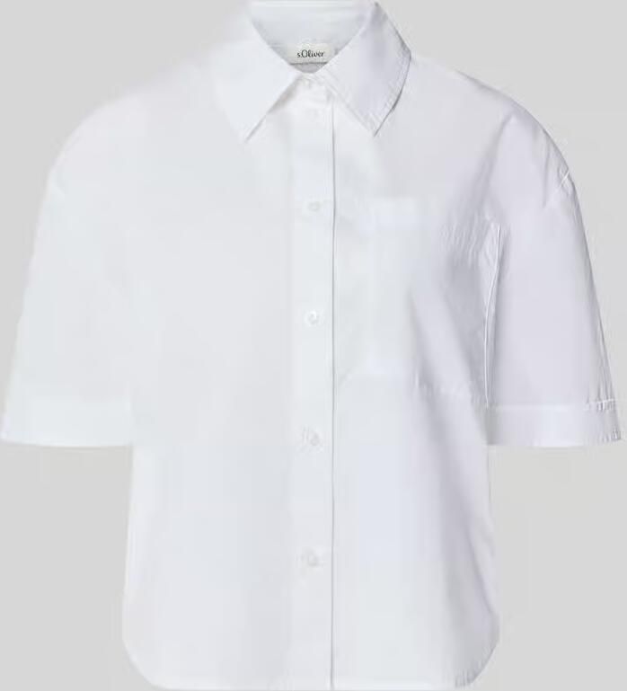 S.Oliver RED LABEL regular fit blouse met korte mouwen van puur katoen