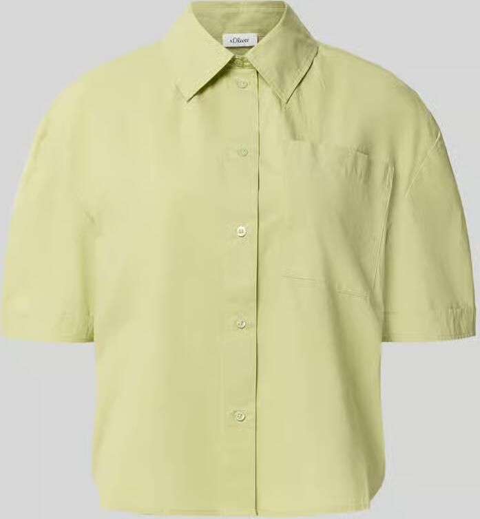 S.Oliver RED LABEL regular fit blouse met korte mouwen van puur katoen