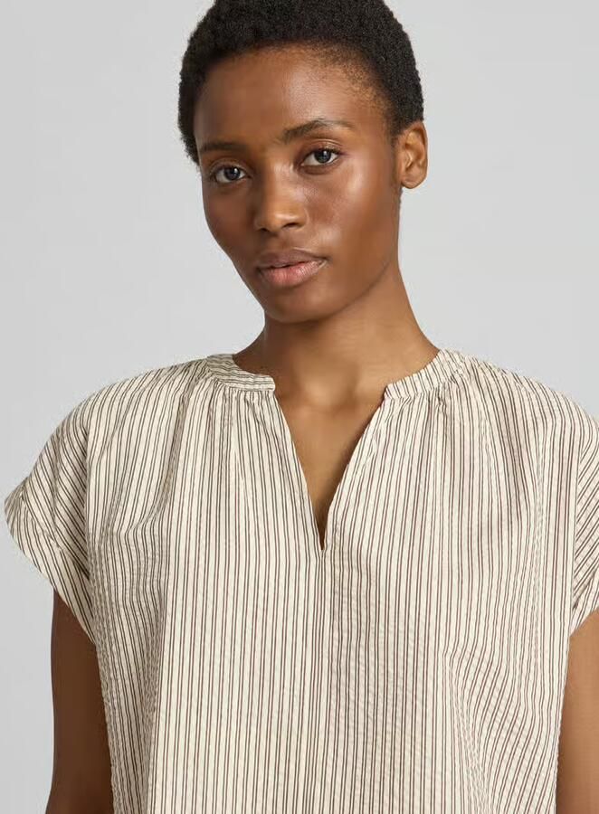 S.Oliver RED LABEL regular fit blouse met korte mouwen van puur katoen - Foto 3