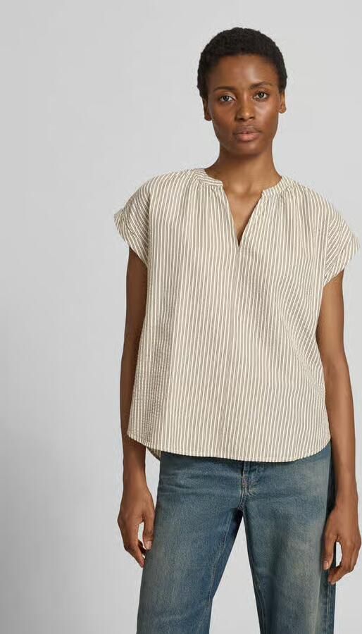 S.Oliver RED LABEL regular fit blouse met korte mouwen van puur katoen - Foto 5