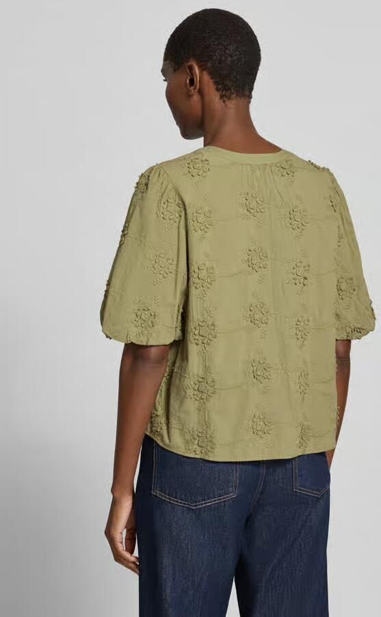 S.Oliver RED LABEL regular fit blouse met korte mouwen van puur katoen - Foto 3