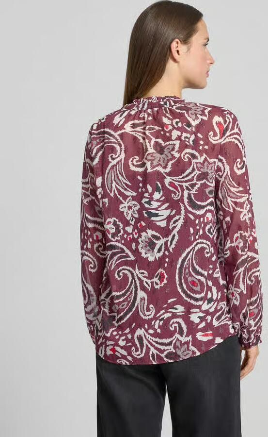 S.Oliver RED LABEL Regular fit blouse met lange mouwen en all-over motief