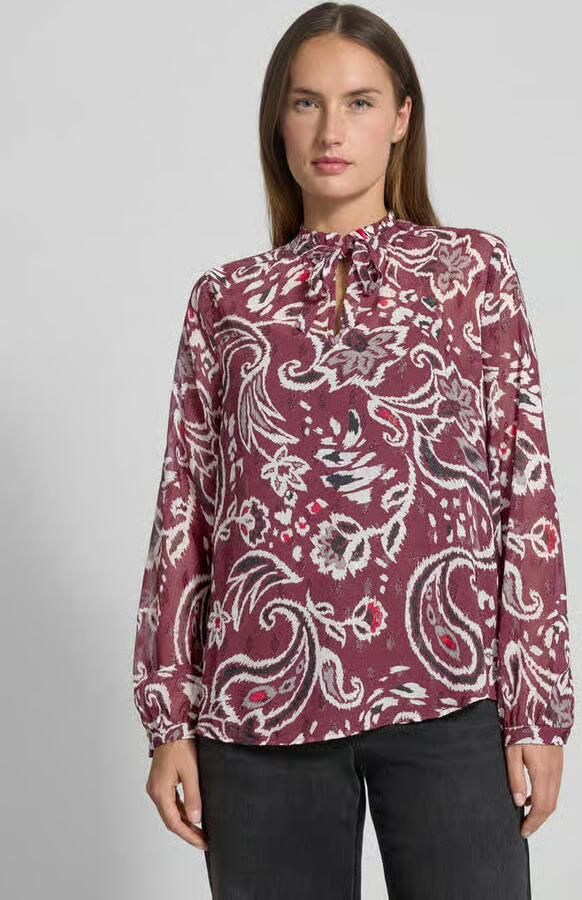 S.Oliver RED LABEL Regular fit blouse met lange mouwen en all-over motief - Foto 2