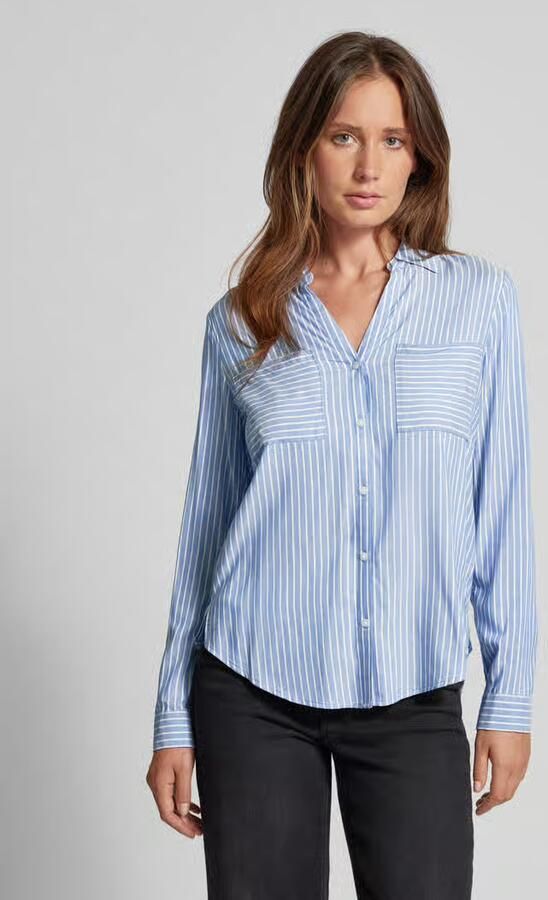 S.Oliver RED LABEL Regular fit blouse met lange mouwen en opgestikte borstzakken - Foto 2