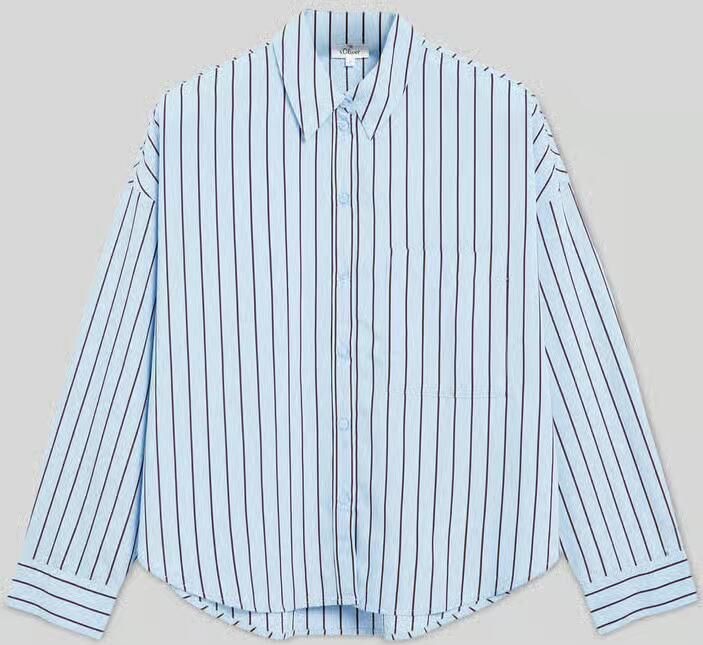 S.Oliver RED LABEL Regular fit blouse met lange mouwen met opgestikte borstzak - Foto 4