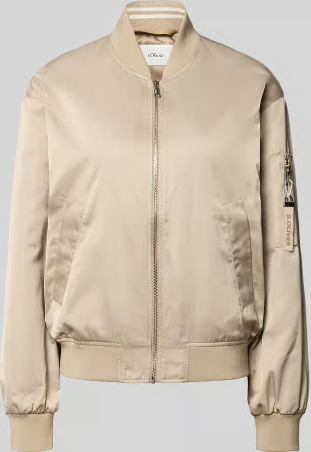 S.Oliver RED LABEL regular fit bomberjack met collegekraag - Foto 2