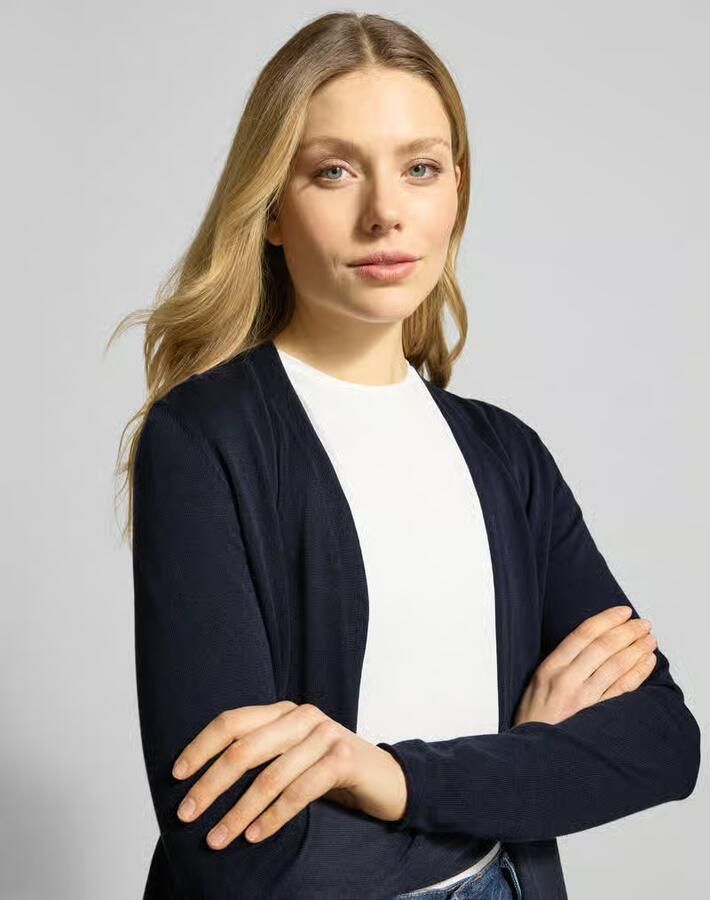 S.Oliver RED LABEL Regular fit cardigan van een mix van katoen en viscose - Foto 2