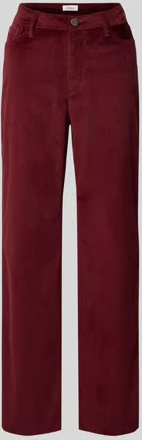 S.Oliver RED LABEL Regular fit corduroy broek met rechte pijpen - Foto 2