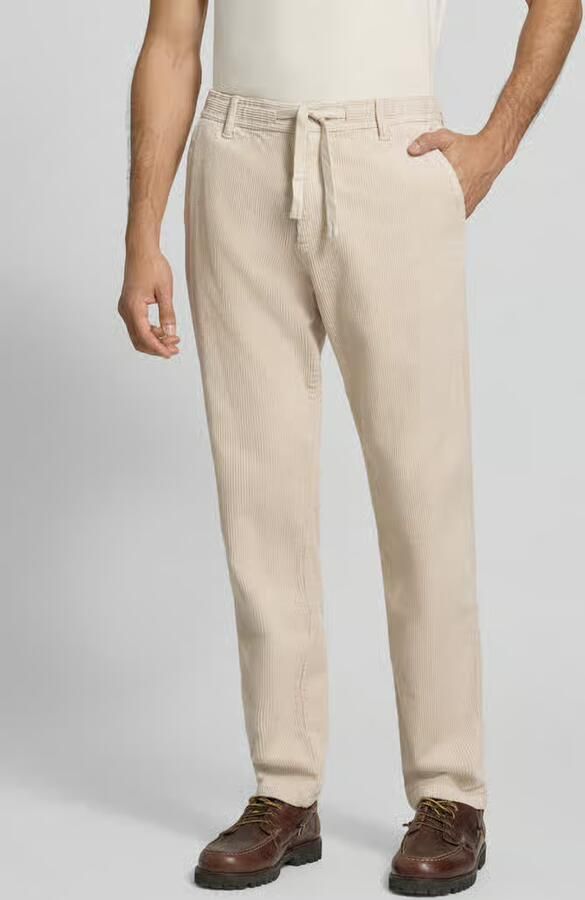 S.Oliver RED LABEL Regular fit corduroy broek met trekkoord bij de taille - Foto 3