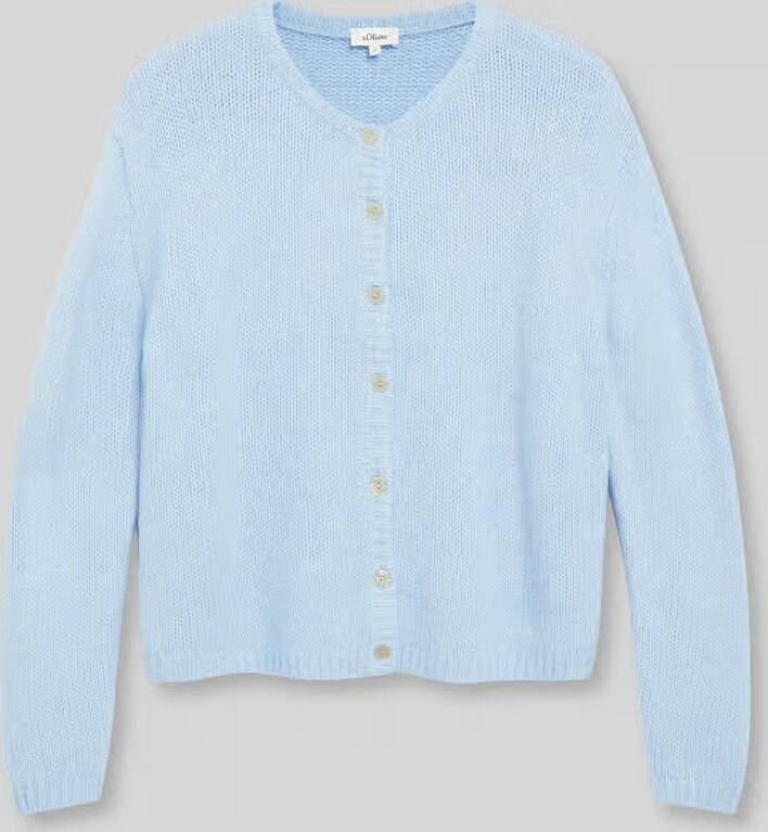 S.Oliver RED LABEL Regular fit gebreid jack van alpaca met ronde hals - Foto 3