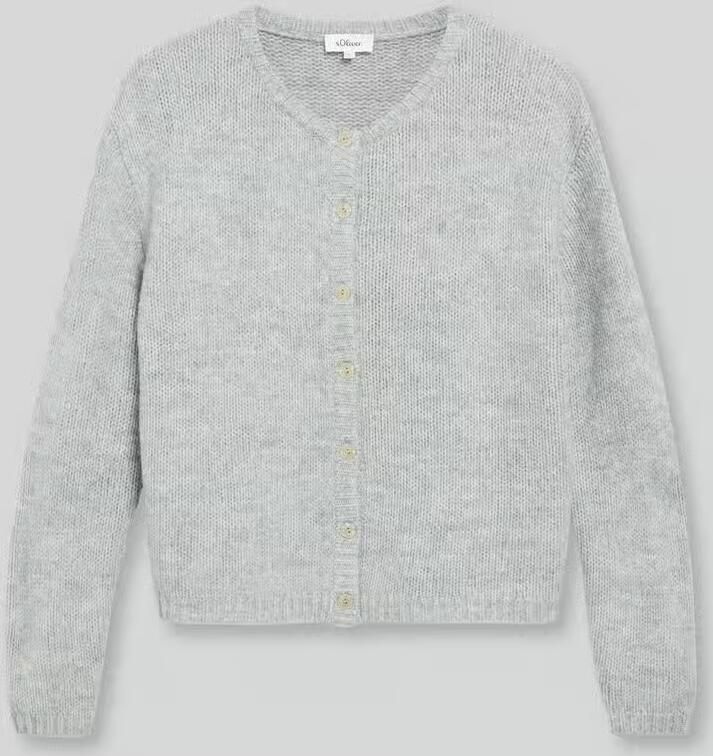 S.Oliver RED LABEL Regular fit gebreid jack van alpaca met ronde hals - Foto 4