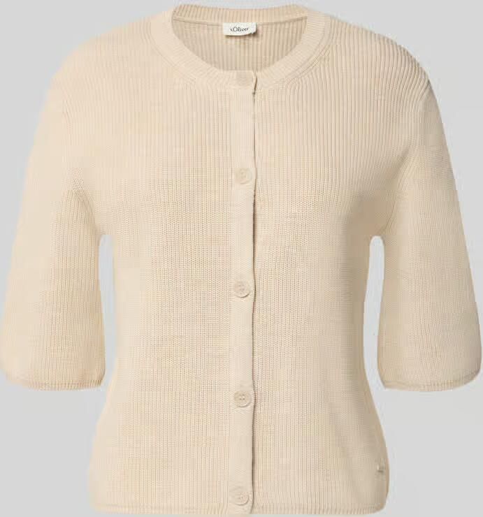 S.Oliver RED LABEL regular fit gebreid jack van katoenmix - Foto 5