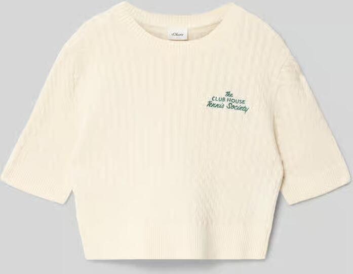 S.Oliver RED LABEL Regular fit gebreid shirt van Katoenmix - Foto 4