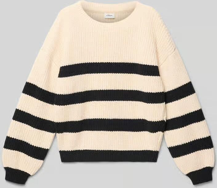 S.Oliver RED LABEL Regular fit gebreide pullover met kraag met ronde hals