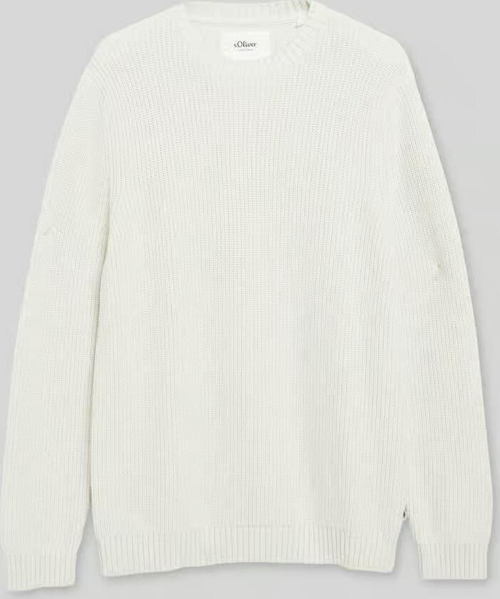 S.Oliver RED LABEL Regular fit gebreide pullover van puur katoen met ronde hals - Foto 4