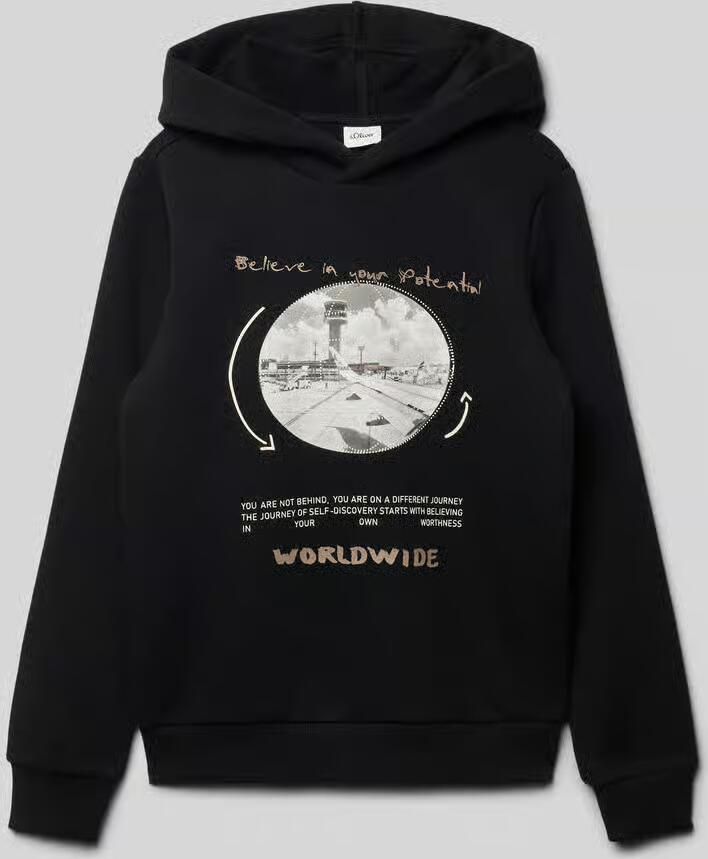 S.Oliver RED LABEL Regular fit hoodie van katoenmix - Foto 2
