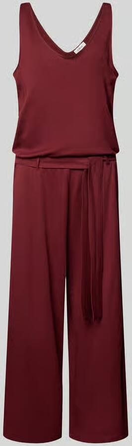 S.Oliver RED LABEL regular fit jumpsuit met strikceintuur van katoenmix - Foto 2