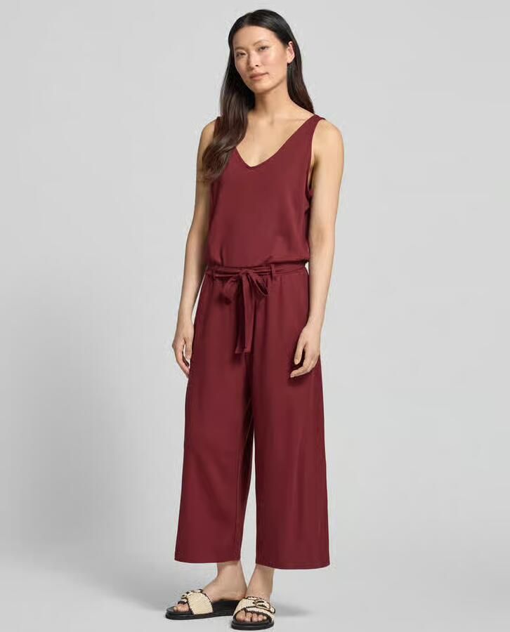 S.Oliver RED LABEL regular fit jumpsuit met strikceintuur van katoenmix - Foto 2