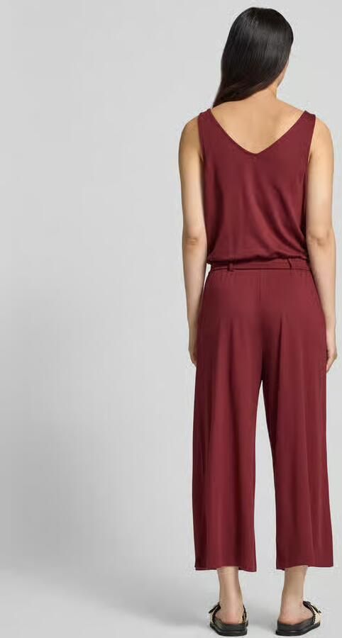 S.Oliver RED LABEL regular fit jumpsuit met strikceintuur van katoenmix