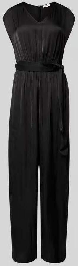 S.Oliver RED LABEL regular fit jumpsuit met tailleriem om te strikken - Foto 5